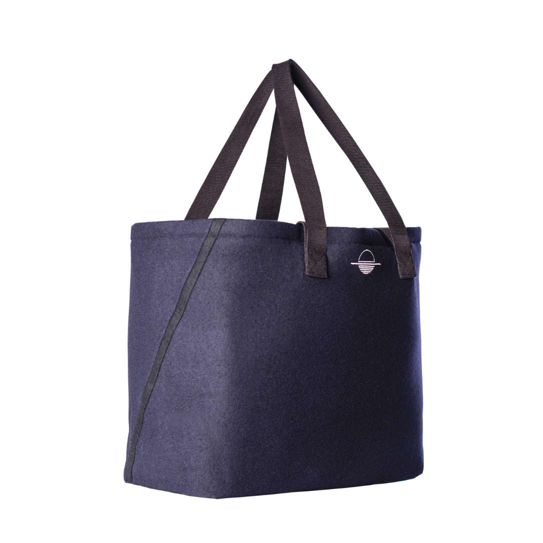 Navy Wool & Navy Linen